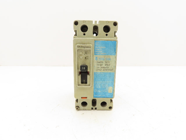 Westinghouse EHD-2P EHD 14k Industrial Circuit Breaker 30A 480V 2 Pole