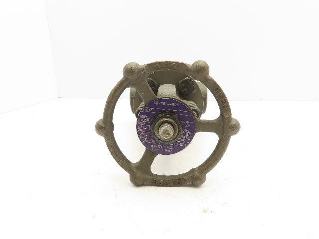 Bonney Forge HL 11 Manual Gate Valve 1" Socket Weld Class 800 A105N Steel