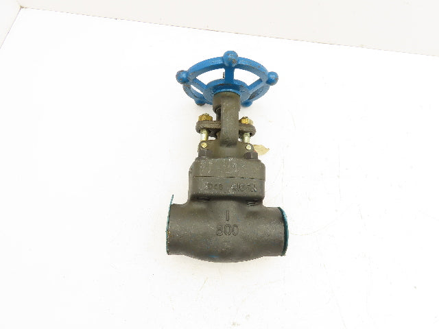Sharpe Manual Gate Valve 1" NPT Threaded Class 800 A105 Forged Steel