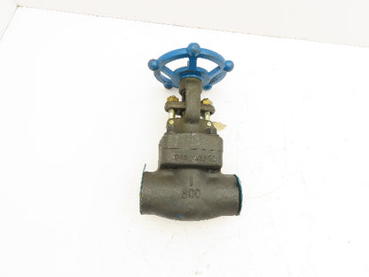 Sharpe Manual Gate Valve 1" NPT Threaded Class 800 A105 Forged Steel