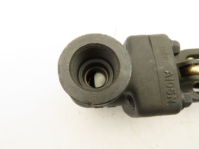 Sharpe Manual Gate Valve 1" NPT Threaded Class 800 A105 Forged Steel