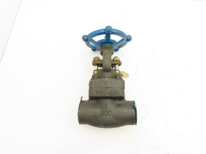 Sharpe Manual Gate Valve 1" NPT Threaded Class 800 A105 Forged Steel