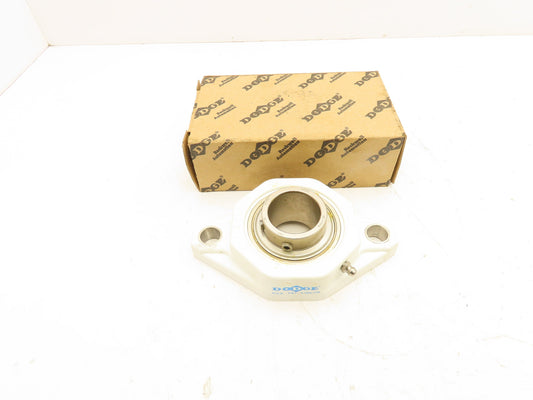 Dodge F2B-SCEZ-107-PCR EZ Kleen Plastic Flange-Mount Bearing 1-7/16" Bore 2-Bolt