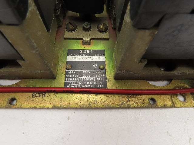 Allen Bradley 705-B0D731 NEMA Size 1 Reversing Motor Starter 3Ph 10HP 480V Coil