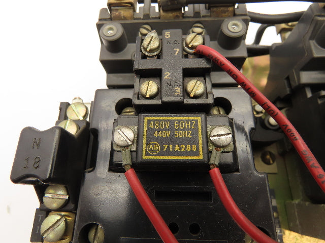 Allen Bradley 705-B0D731 NEMA Size 1 Reversing Motor Starter 3Ph 10HP 480V Coil