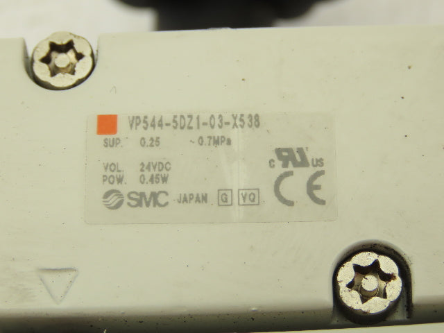 SMC VP544-5DZ1-03-X538 3-Port Pneumatic Solenoid Valve 24VDC