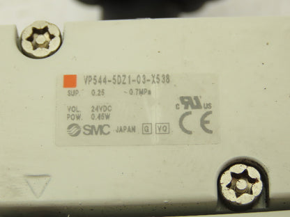 SMC VP544-5DZ1-03-X538 3-Port Pneumatic Solenoid Valve 24VDC