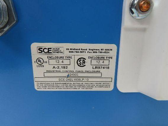 Saginaw SCE-24EL1608LP-10 Electrical Enclosure Control Panel 24x16x8" Blue