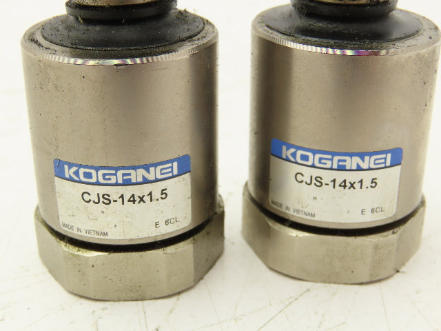 Koganei CJS-14X1.5 Short Nose Cylinder Joint M14x1.5 Thread Lot of 2
