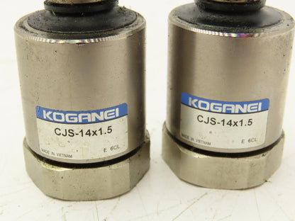 Koganei CJS-14X1.5 Short Nose Cylinder Joint M14x1.5 Thread Lot of 2