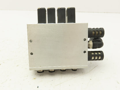 Koganei A180-4E1-83-PSL Pneumatic Solenoid Valve 4-Station Manifold 24VDC