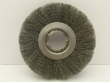 Gornell MSFS Face Crimp Wire Brush Wheel 9" OD 2" ID Bore Fine 0.005" 3600 RPM