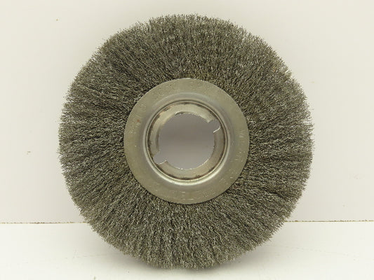 Gornell MSFS Face Crimp Wire Brush Wheel 9" OD 2" ID Bore Fine 0.005" 3600 RPM