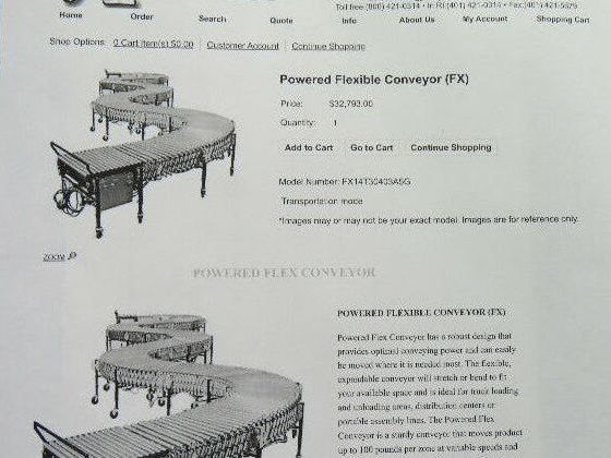 ConveyX 30"x 17'-30' Expandable Powered Roller Flex Conveyor Portable 115V