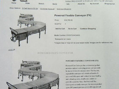 ConveyX 30"x 17'-30' Expandable Powered Roller Flex Conveyor Portable 115V