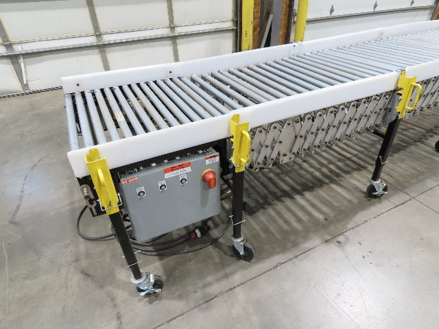ConveyX 30"x 17'-30' Expandable Powered Roller Flex Conveyor Portable 115V