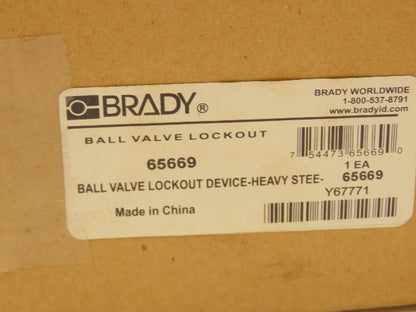 Brady 65669 Ball Valve Lockout 1-1/4" - 3" Quarter Turn Safety Device Lot of 3
