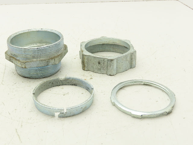 Rigid Compression Connector 3" Threadless Malleable Iron