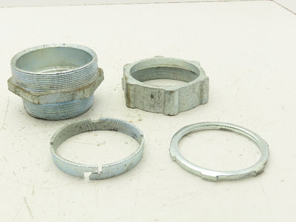 Rigid Compression Connector 3" Threadless Malleable Iron
