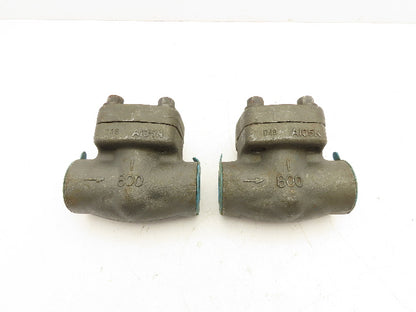 Sharpe 24834 Piston Check Valve Class 800 Steel 1" FNPT Threaded  Lot of 2