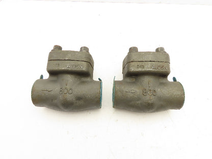 Sharpe 24834 Piston Check Valve Class 800 Steel 1" FNPT Threaded  Lot of 2