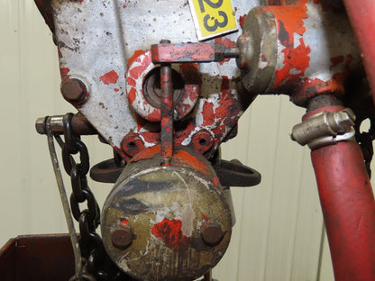 Chicago Pneumatic 1/4 Ton 500Lb Power Vane Air Chain Hoist 10' 3" Lift Pendant