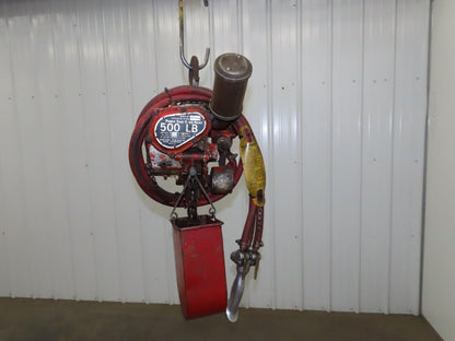 Chicago Pneumatic 1/4 Ton 500Lb Power Vane Air Chain Hoist 10' 3" Lift Pendant