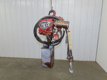 Chicago Pneumatic 1/4 Ton 500Lb Power Vane Air Chain Hoist 11' 2" Lift Pendant