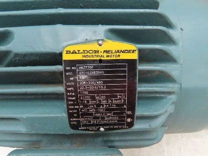 Baldor CM4103T Gearmotor 7.5Hp 34:1 Quantis Reducer 50rpm LH 213TC 230/460V 3PH