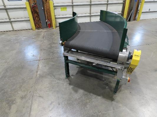 Transnorm TS1500/140 45° RH Curve 32" Belt Conveyor 300 FPM Belt Drive 460V 3PH