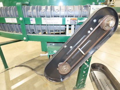 Transnorm TS1500/100 60° LH Curve 24" Belt Conveyor 210 FPM Belt Drive 460V 3PH