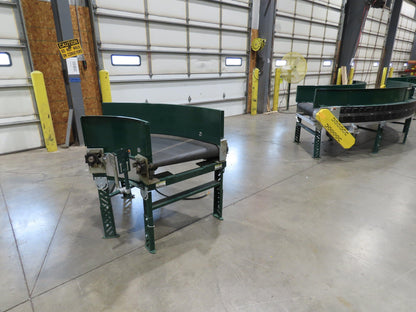Transnorm TS1500/100 60° LH Curve 24" Belt Conveyor 210 FPM Belt Drive 460V 3PH