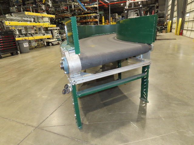 Transnorm TS1500/140 90° RH Curve 32" Belt Conveyor 420 FPM Belt Drive 460V 3PH