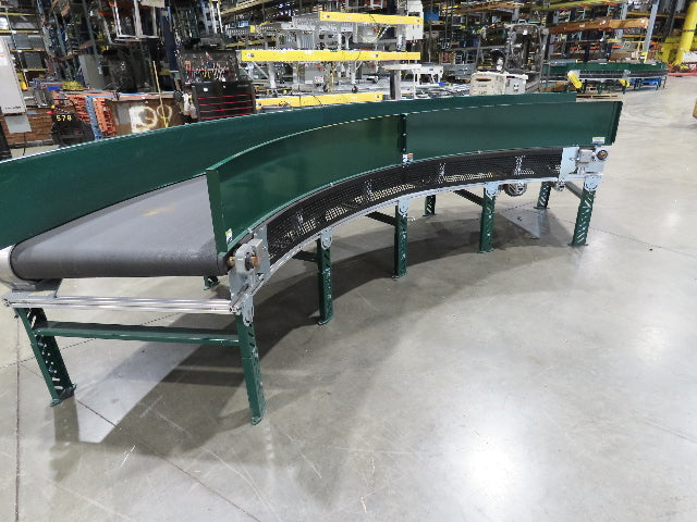 Transnorm TS1500/140 90° RH Curve 32" Belt Conveyor 420 FPM Belt Drive 460V 3PH