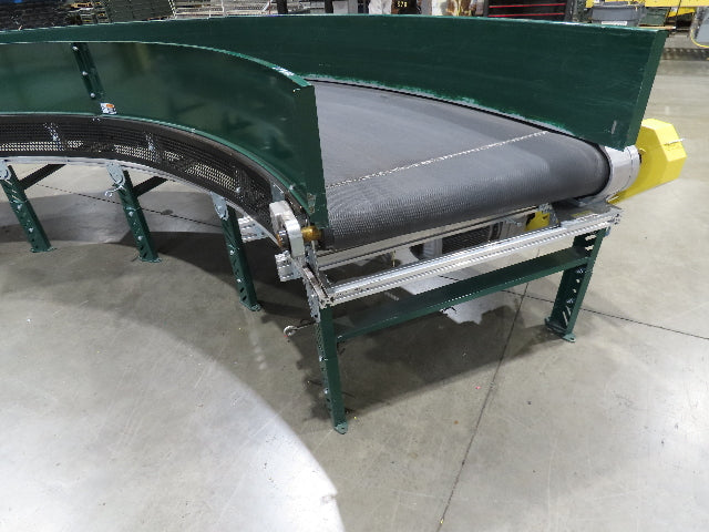 Transnorm TS1500/140 90° RH Curve 32" Belt Conveyor 420 FPM Belt Drive 460V 3PH