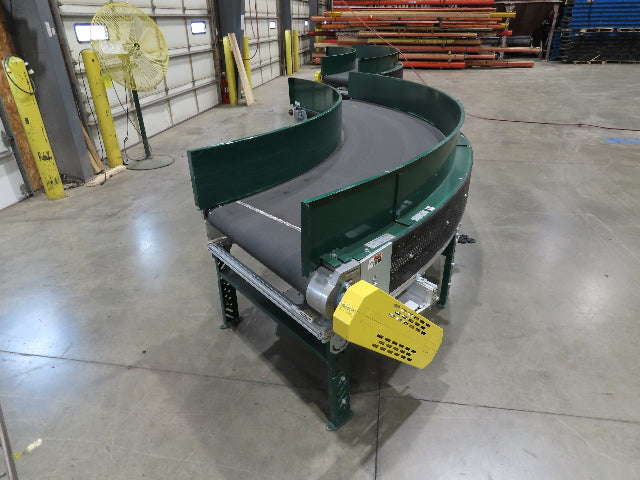 Transnorm TS1500/140 90° RH Curve 32" Belt Conveyor 420 FPM Belt Drive 460V 3PH