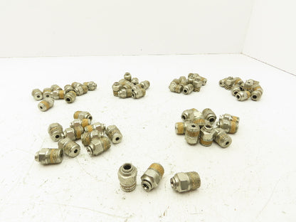 Norgren 124250438 Pneumatic Male Adapter 1/4" Tube x 1/2" MNPT Lot of 63