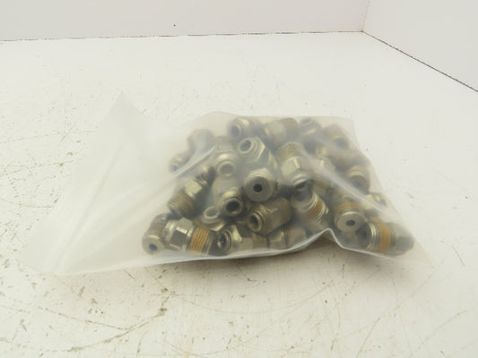 Norgren 124250438 Pneumatic Male Adapter 1/4" Tube x 1/2" MNPT Lot of 63