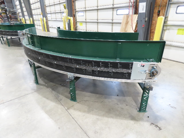 Transnorm TS1500/140 90° RH Curve 32" Belt Conveyor 420 FPM Belt Drive 460V 3PH