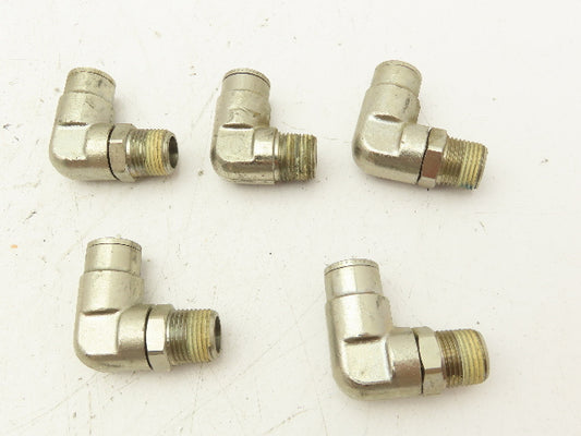 Norgren 124470738 Pneufit Swivel Male Elbow 1/2" OD Tube 3/8" MNPT Lot of 5