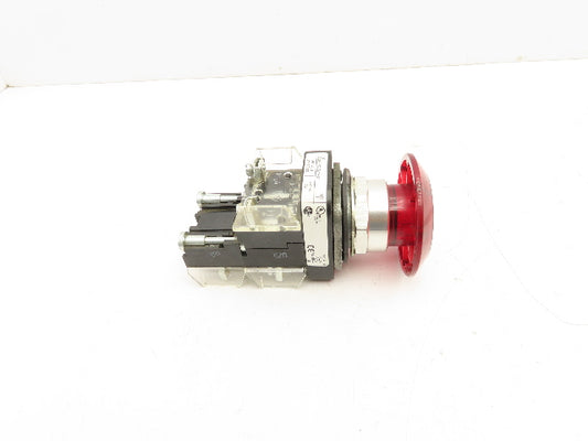 Allen Bradley 800T-FXJQ24RA1 Red Illuminated Mushroom Push/Pull Button 30mm