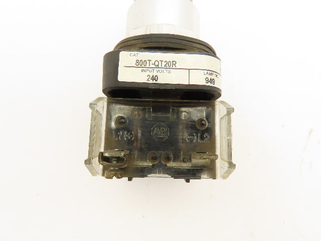 Allen Bradley 800T-QT20R Red Illuminated Pushbutton 30mm