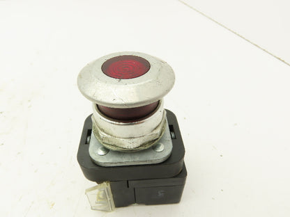 Allen Bradley 800T-FXQH2R Red Illuminated Push/Pull Button 30mm