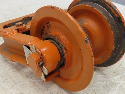 Cleveland Tramrail Underhung Bridge Crane End Truck H-1/2 Idler Head WA 5"Wheels