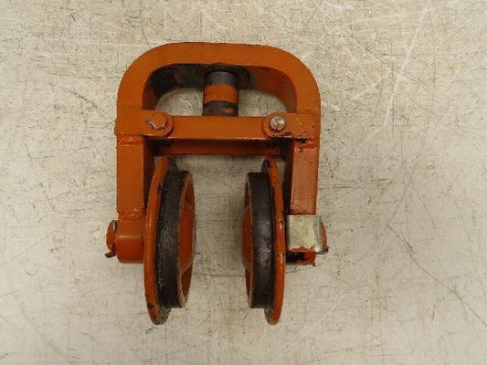 Cleveland Tramrail Underhung Bridge Crane End Truck H-1/2 Idler Head WA 5"Wheels