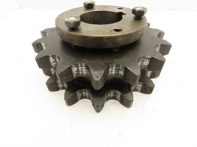Double Roller Chain Sprocket 15-Tooth 1.25" Pitch 2" Bore