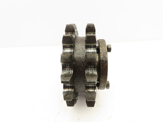 Double Roller Chain Sprocket 15-Tooth 1.25" Pitch 2" Bore