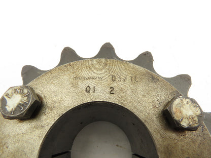 Double Roller Chain Sprocket 15-Tooth 1.25" Pitch 2" Bore