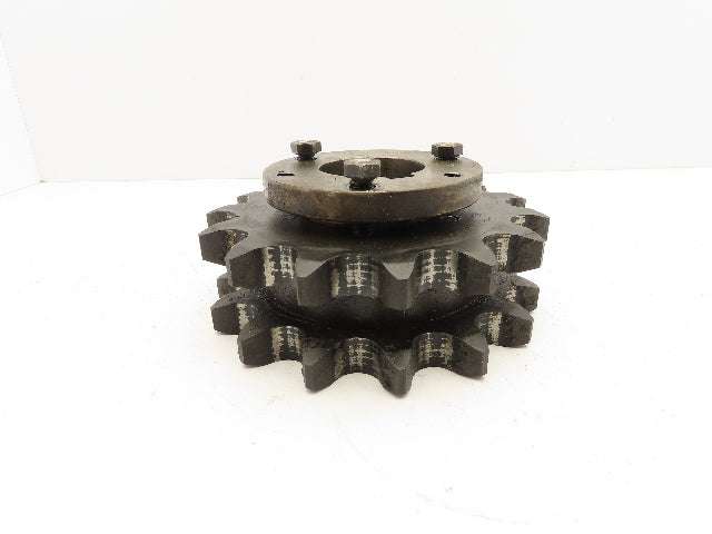 Double Roller Chain Sprocket 15-Tooth 1.25" Pitch 2" Bore