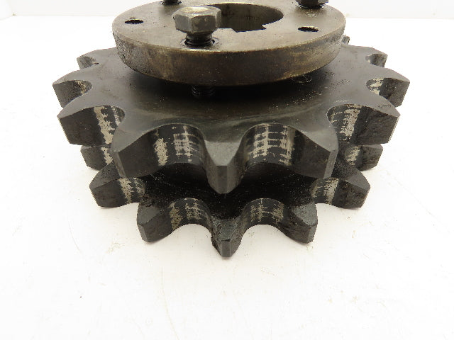 Double Roller Chain Sprocket 15-Tooth 1.25" Pitch 2" Bore